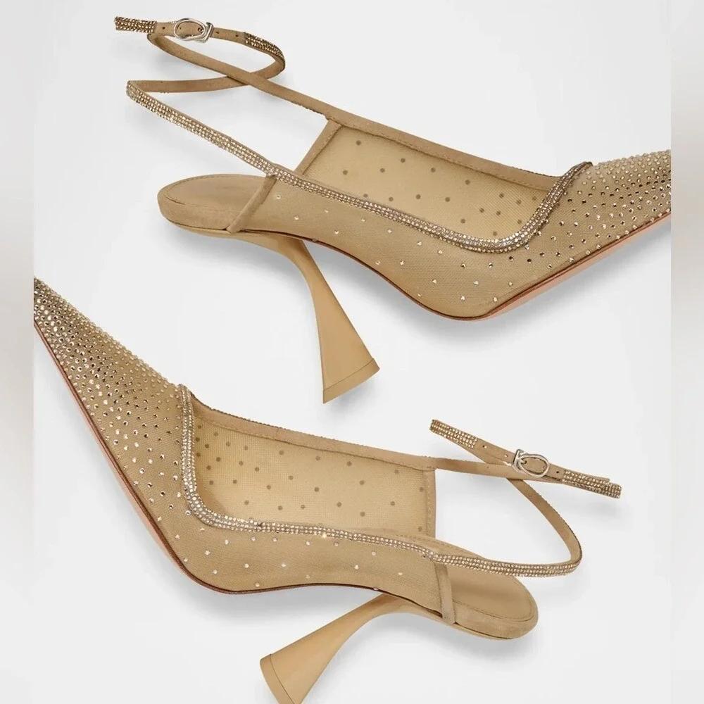 Cult Gaia Diya Crystal Pointed Toe Pump - Picture 2 of 7